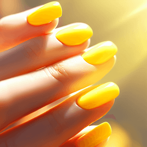 Sunshine Yellow nail color 