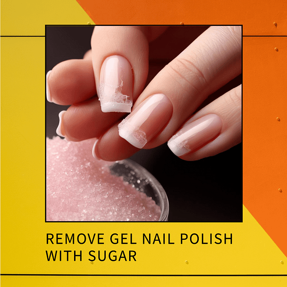 How to remove gel deals nail polish with sugar